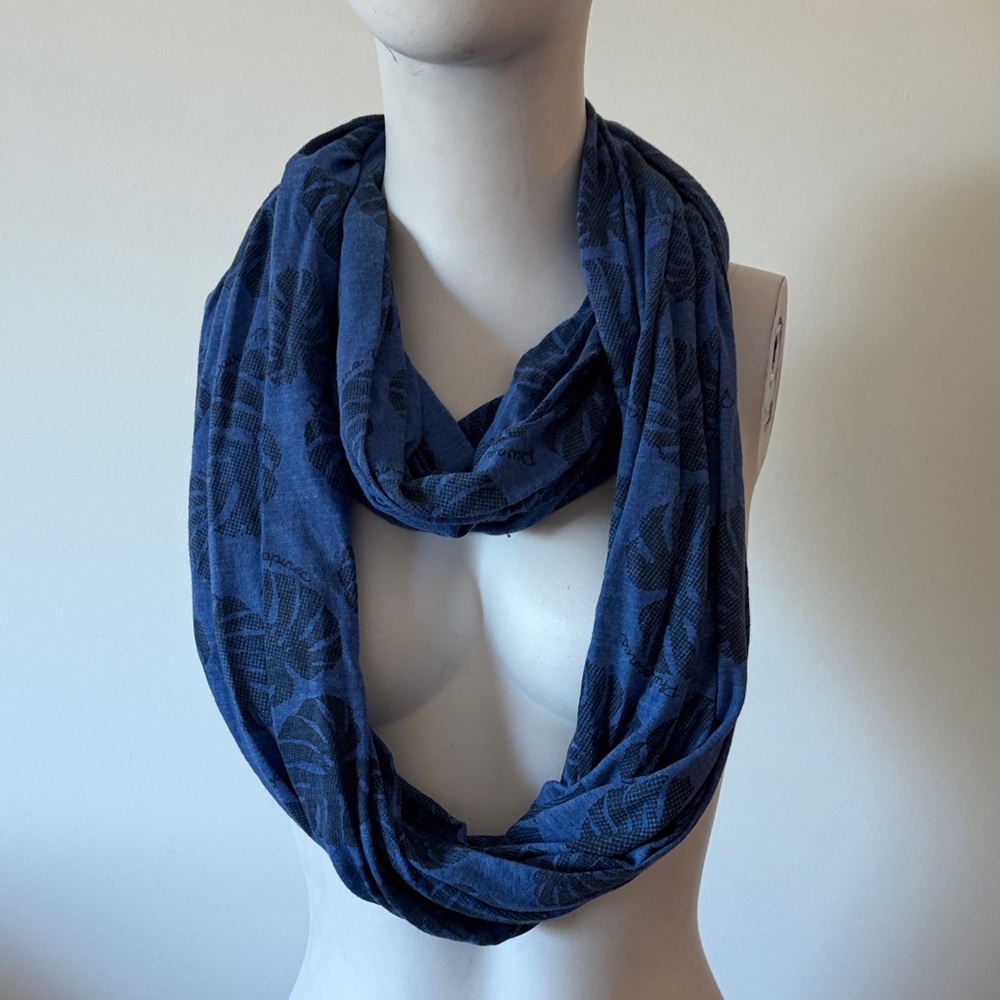 Kultura Blue Floral Infinity Scarf - Women Accessories